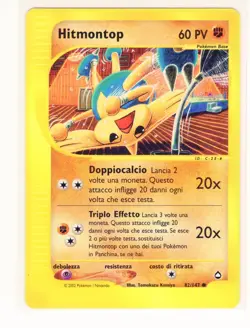 ~ITA~ ITALIAN Hitmontop Aquapolis 82/147 Pokemon Card (AQ) - Image 1