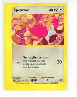 ~ITA~ Italian Spearow 130/165 Expedition Base Set Pokemon Card (PE2) - Image 1