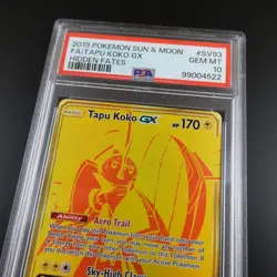 PSA 10 Tapu Koko GX SV93/SV94 Hidden Fates Full Art Holo Pokemon Card - Image 2