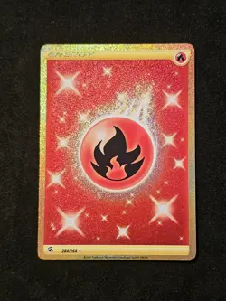 Pokemon Card - Fire Energy 284/264 Fusion Strike Gold Secret Rare Holo NM/M - Image 1
