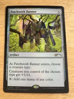 MTG Patchwork Banner Foil P0001 NM Promo Bloomburrow BLB Holiday Tin Magic Card - Image 1