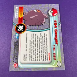 Topps Pokemon Gengar 94 Series 1 Card Blue Topps Trading Card TCG - Image 3