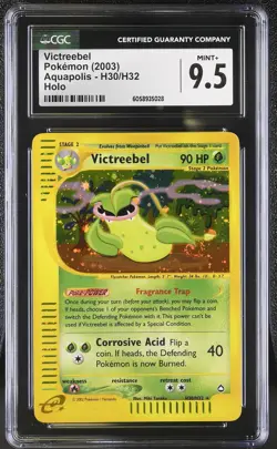 CGC 9.5 MINT+ Victreebel 2003 Aquapolis H30/H32 Holo Pokemon Card psa - Image 1