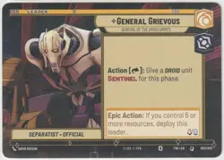 STAR WARS UNLIMITED - General Grievous - Prerelease Promo Special Trading Card - Image 1
