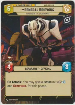 STAR WARS UNLIMITED - General Grievous - Prerelease Promo Special Trading Card - Image 2