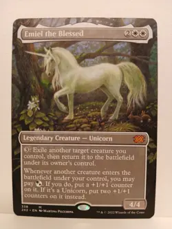 * EMIEL THE BLESSED * BORDERLESS * DOUBLE MASTERS * NM * MTG * - Image 1