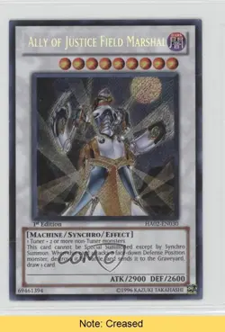 Ally of Justice Field Marshal 1st Ed. YuGiOh Hidden Arsenal 2 #HA02-EN030 0b2 - Image 1