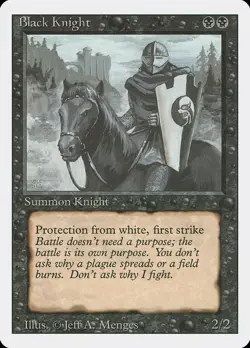 1x Black Knight - MP - Revised Edition - SPARROW MAGIC mtg - Image 1