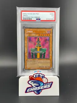 2002 Yu-Gi-Oh! PSV Reverse Foil Error #000 Jinzo PSA 3 - Image 1