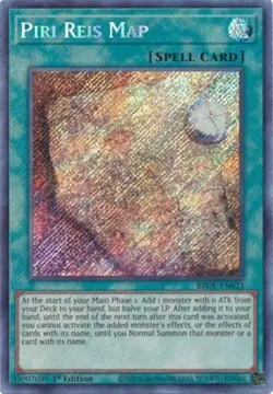 Yugioh! LP Piri Reis Map - BROL-EN023 - Secret Rare - 1st Edition Lightly Played - Image 1