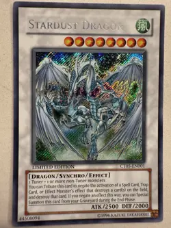 YUGIOH LIMITED EDITION STARDUST DRAGON CT05 EN001 LP - Image 1
