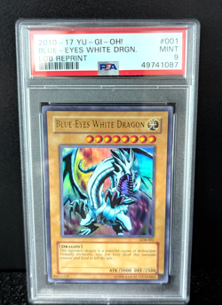YU-GI-OH! PSA 9 Blue-Eyes White Dragon LOB-001 Ultra Rare Reprint 2010 Yugioh NM - Image 2