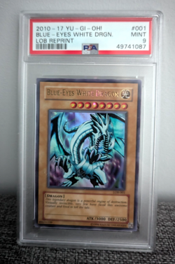 YU-GI-OH! PSA 9 Blue-Eyes White Dragon LOB-001 Ultra Rare Reprint 2010 Yugioh NM - Image 3