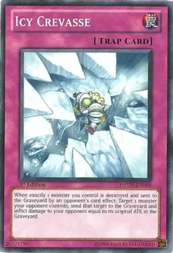 Yugioh! MP Icy Crevasse - PHSW-EN069 - Common - Unlimited Edition Moderately Pla - Image 1