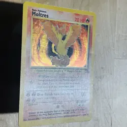 Vintage 1999 Moltres 12/62 Fossil Holo Rare LP English Pokemon TCG WOTC Card - Image 4