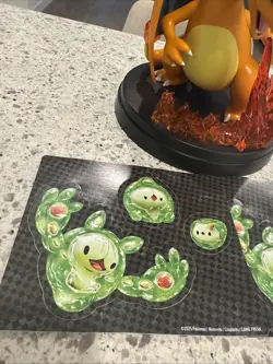 Charizard Card Holder Figure From Charizard Super Premium Box + Stickers - Image 2