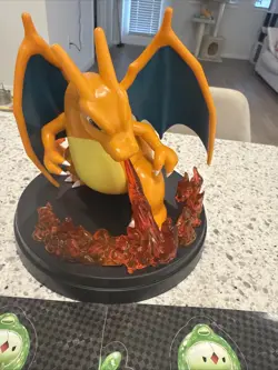 Charizard Card Holder Figure From Charizard Super Premium Box + Stickers - Image 4