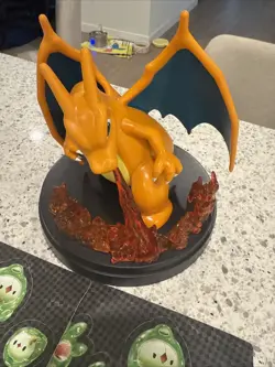 Charizard Card Holder Figure From Charizard Super Premium Box + Stickers - Image 5