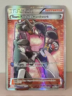 Pokemon Card Team Rocket's Handiwork 124/124 Full Art Fates Collide NM - Image 1
