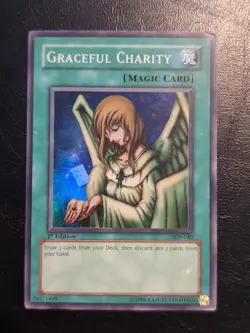 Yu-Gi-Oh! SUPER RARE CARD GRACEFUL CHARITY SDP-040 1ST MP - Image 1