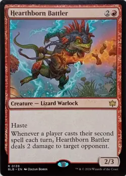 0139 HEARTHBORN BATTLER RARE BLOOMBURROW MTG CARD - Image 1