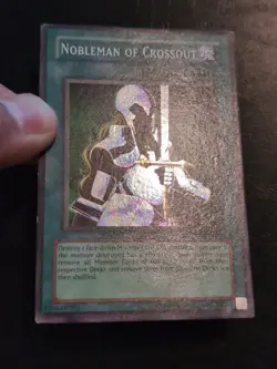 Yu-Gi-Oh! SUPER RARE CARD NOBLEMAN OF CROSSOUT PSV-034 1996 VINTAGE PRINT MP - Image 2