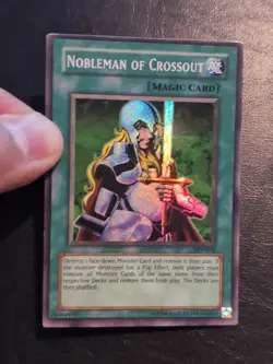 Yu-Gi-Oh! SUPER RARE CARD NOBLEMAN OF CROSSOUT PSV-034 1996 VINTAGE PRINT MP - Image 3