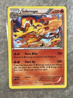 Infernape 20/114 Pokemon TCG XY-Steam Siege Holo Rare Card (Moderate Play) 2 - Image 1