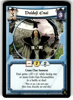 Legend of the Five Rings An Oni's Fury Card - Daidoji Enai - Image 1