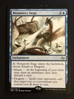 1x Monastery Siege (43) Fate Reforged MP MTG Magic the Gatheirng x1 MKE - Image 1