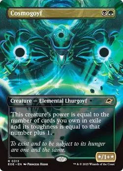 FOIL Borderless COSMOGOYF mtg NM Edge of Eternities 1 Rare - Image 1
