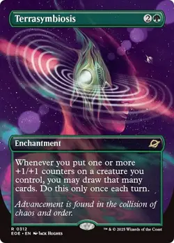 FOIL Borderless TERRASYMBIOSIS mtg LP Edge of Eternities 1 Rare - Image 1