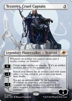 Borderless TEZZERET, CRUEL CAPTAIN mtg NM-M Edge of Eternities 1 Mythic - Image 1