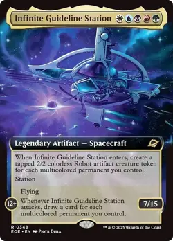 Extended Art INFINITE GUIDELINE STATION mtg NM-M Edge of Eternities 1 Rare - Image 1