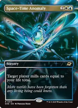 FOIL Borderless SPACE-TIME ANOMALY mtg NM Edge of Eternities 1 Rare - Image 1