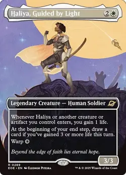 FOIL Borderless HALIYA, GUIDED BY LIGHT mtg LP Edge of Eternities 1 Rare - Image 1