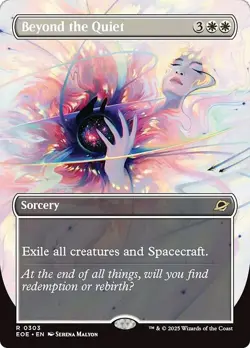 FOIL Borderless BEYOND THE QUIET mtg LP Edge of Eternities 1 Rare - Image 1