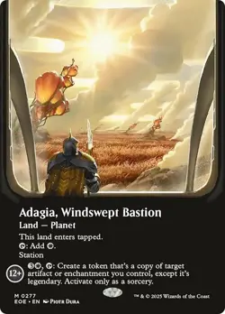 FOIL Borderless ADAGIA, WINDSWEPT BASTION mtg LP Edge of Eternities 1 Mythic - Image 1