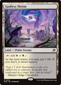 FOIL GODLESS SHRINE mtg LP Edge of Eternities 1 Rare - Image 1
