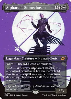 Borderless ALPHARAEL, STONECHOSEN mtg NM-M Edge of Eternities 1 Mythic - Image 1