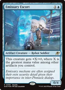 Alternate Art FOIL EMISSARY ESCORT mtg NM Edge of Eternities 1 Rare PROMO - Image 1