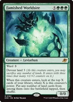 FAMISHED WORLDSIRE mtg NM-M Edge of Eternities 1 Mythic - Image 1