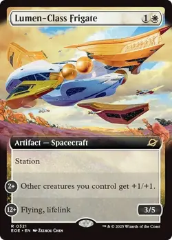 Extended Art LUMEN-CLASS FRIGATE mtg NM-M Edge of Eternities 1 Rare - Image 1