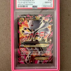 2015 Pokemon XY Breakthrough #160 Mega M Mewtwo FA Full Art EX PSA 10 - Image 3
