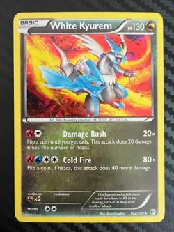 Pokemon TCG White Kyurem Cracked Ice Holo Rare 102/149 LP - Image 1