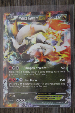 Pokemon TCG White Kyurem EX 101/113 Legendary Treasures Holo Black and White - Image 1