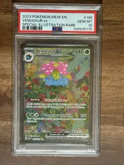 2023 Pokemon Scarlet Violet 151 Mew-EN Venusaur EX SAR 198/165 PSA 10 Gem Mint - Image 1