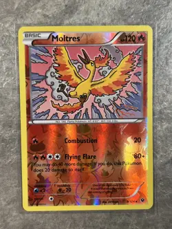 Moltres 9/124 Pokemon TCG XY - Fates Collide Reverse Holo Rare (Near Mint) - Image 1