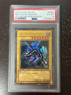 YuGiOh! TCG Red-Eyes B. Dragon (Portuguese) 1st Edition PSA 6 - Image 1