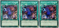 3 x RA02-EN064 Abomination's Prison - Secret Rare 1st Edition Near Mint YuGiOh - Image 1